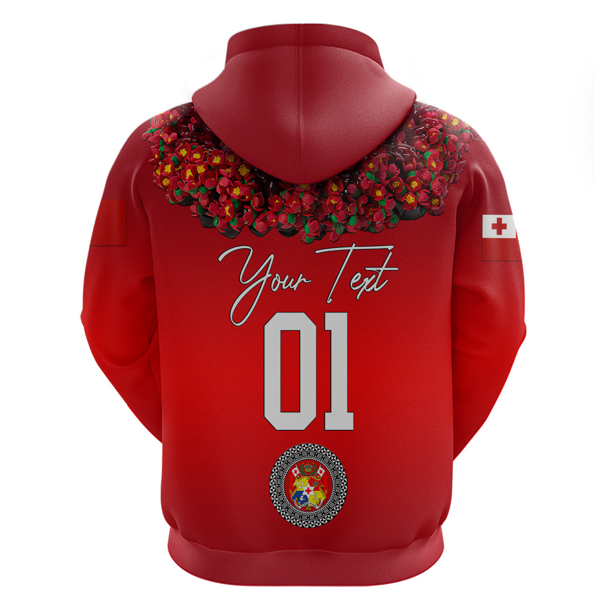 Custom Tonga Hoodie Emancipation Day Unique Kahoa Heilala Flower Red LT8 - Polynesian Pride