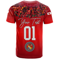 Custom Tonga Emancipation Day T Shirt Independence Day Unique Kahoa Heilala Flower Red LT8 - Polynesian Pride