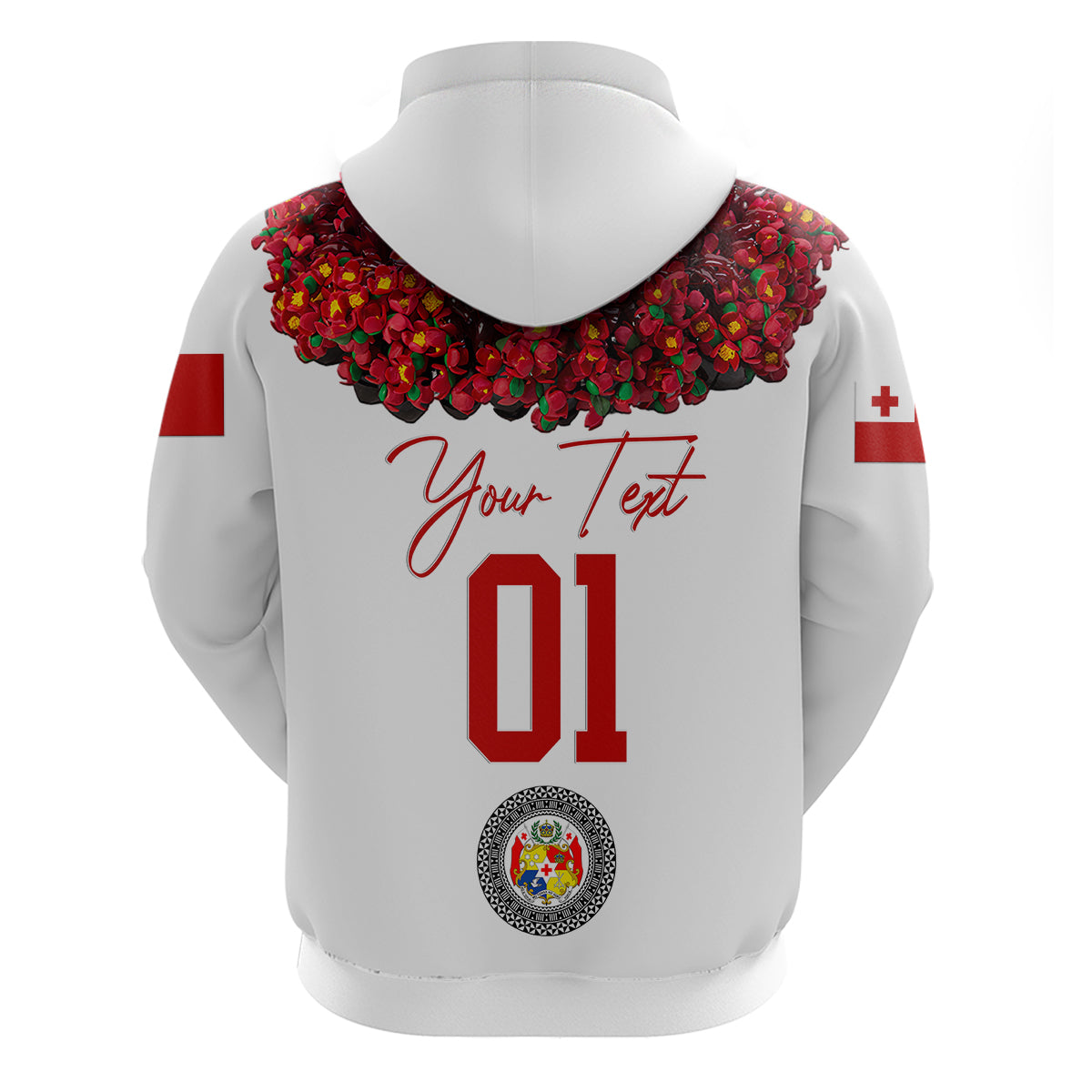 Custom Tonga Hoodie Emancipation Day Unique Kahoa Heilala Flower White LT8 - Polynesian Pride