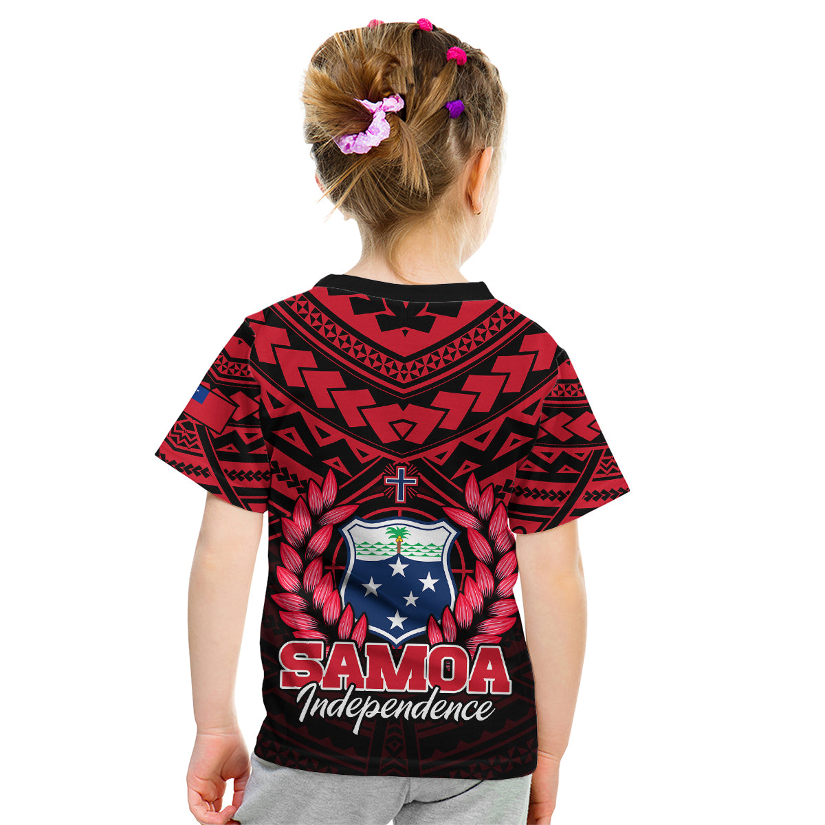 Samoa Independence Day Kid T Shirt Ulafa Polynesian Unique Red No1 LT9 - Polynesian Pride