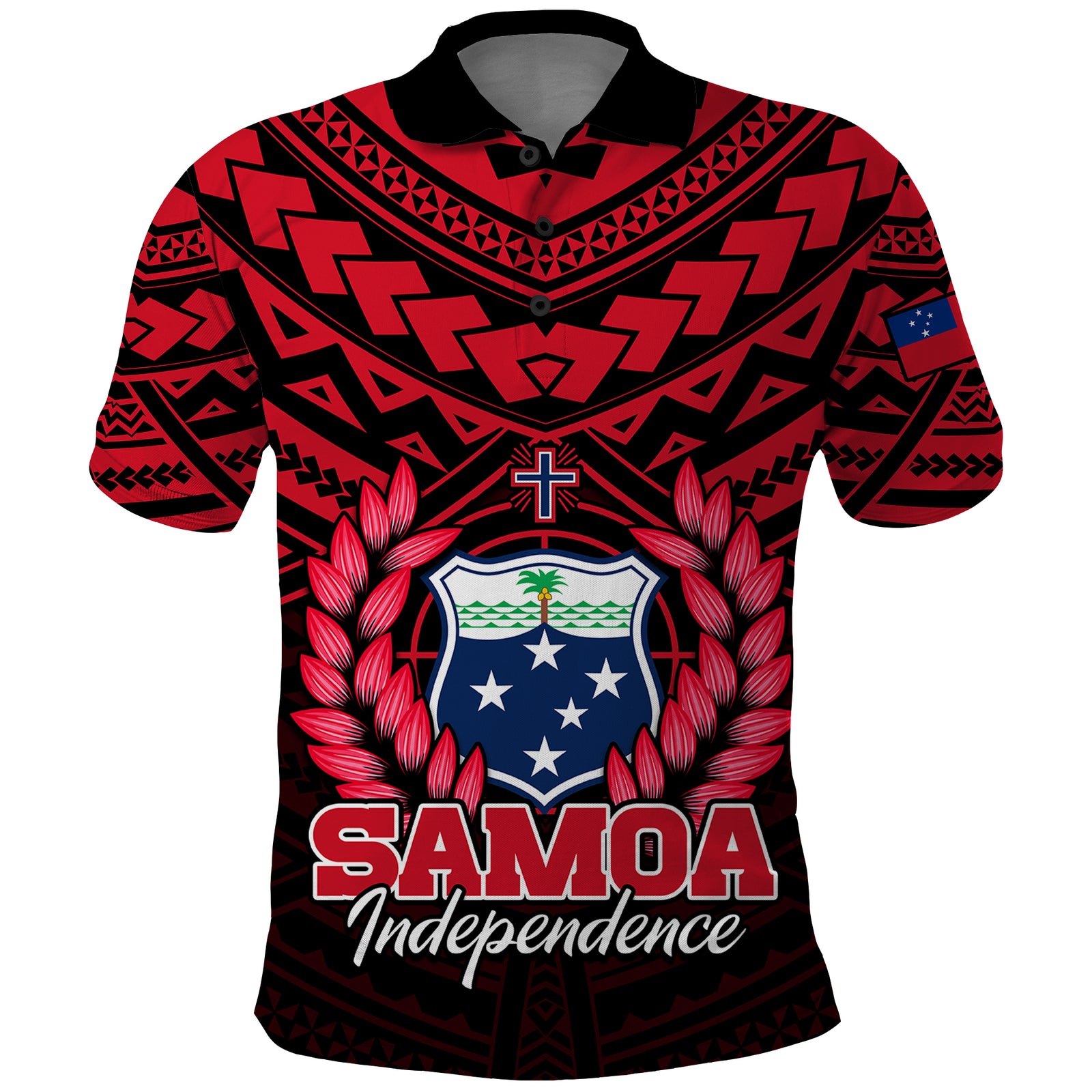 Samoa Independence Day Polo Shirt Ulafa Polynesian Unique Red No1 LT9 Red - Polynesian Pride