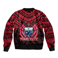(Custom Personalised) Samoa Independence Day Bomber Jacket Ulafa Polynesian Unique Red No1 LT9 - Polynesian Pride