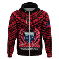Custom Samoa Independence Day Hoodie Ulafa Polynesian Unique Red No1 LT9 - Polynesian Pride