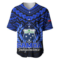 (Custom Personalised) Samoa Independence Day Baseball Jersey Ulafa Polynesian Unique Blue No1 LT9 - Polynesian Pride