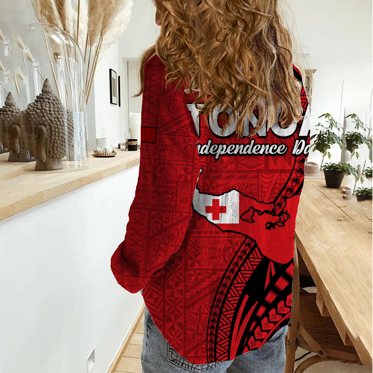 Tonga Independence Anniversary Women Casual Shirt Tongan Tribal Pattern Unique Version LT9 - Polynesian Pride
