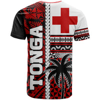Tonga Kupesi Ngatu T-Shirt - Proud Tonga Flag and Palm Tree LT9 - Polynesian Pride