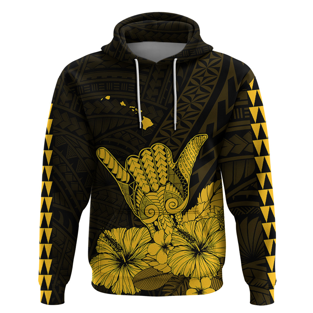 Hawaii Shaka Sign Hoodie Gold Version LT9 - Polynesian Pride