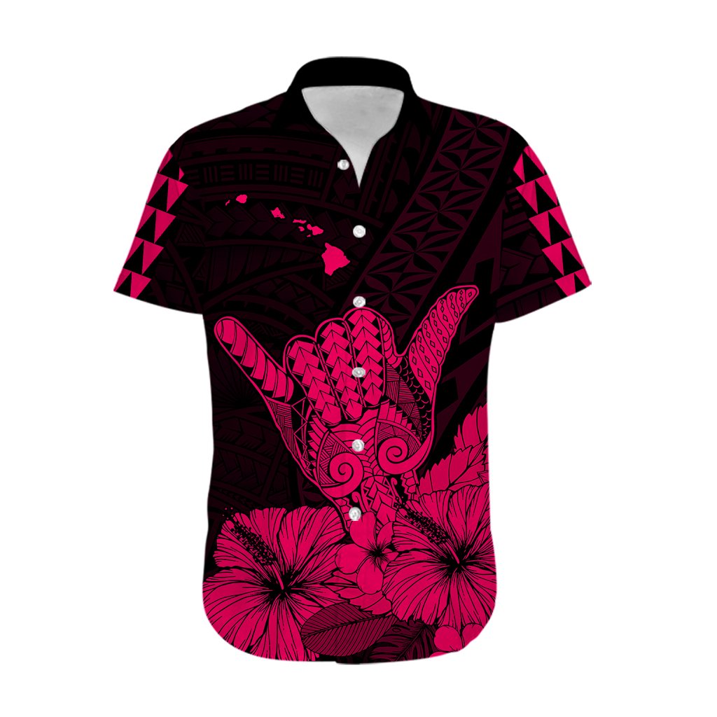 Hawaii Shaka Sign Hawaiian Shirt Pink Version LT9 - Polynesian Pride