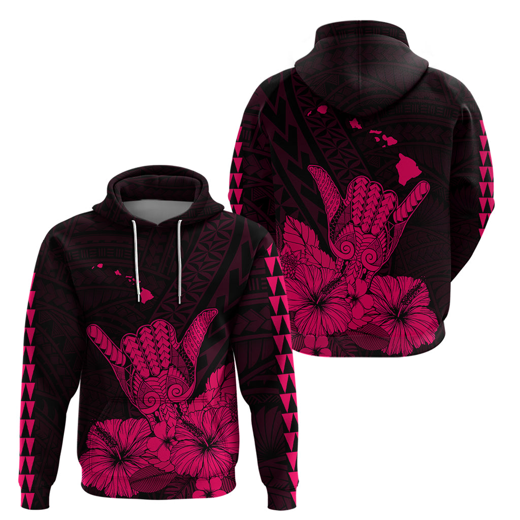 Hawaii Shaka Sign Hoodie Pink Version LT9 Pullover Hoodie Pink - Polynesian Pride