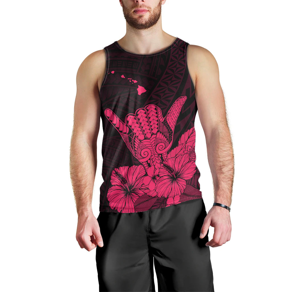 Hawaii Shaka Sign Men Tank Top Pink Version LT9 - Polynesian Pride