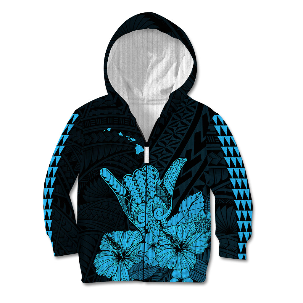Hawaii Shaka Sign Kid Hoodie Blue Version LT9 - Polynesian Pride