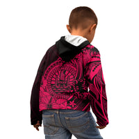 Polynesian Tahiti Island Kid Hoodie The Wave of Water - Pink LT9 - Polynesian Pride