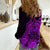 Polynesian Tahiti Island Women Casual Shirt The Wave of Water - Purple LT9 - Polynesian Pride