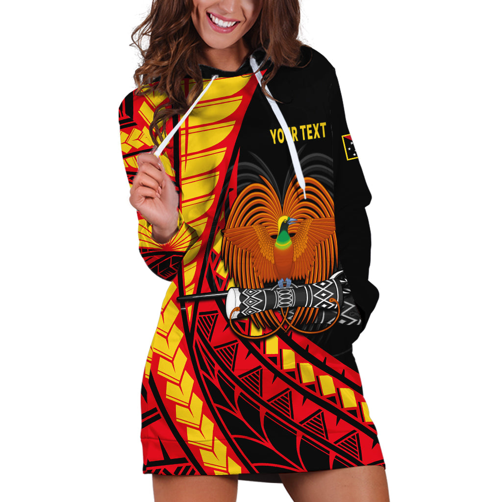 (Custom Personalised) Papua New Guinea Hoodie Dress The Greater Bird of Paradise LT9 - Polynesian Pride