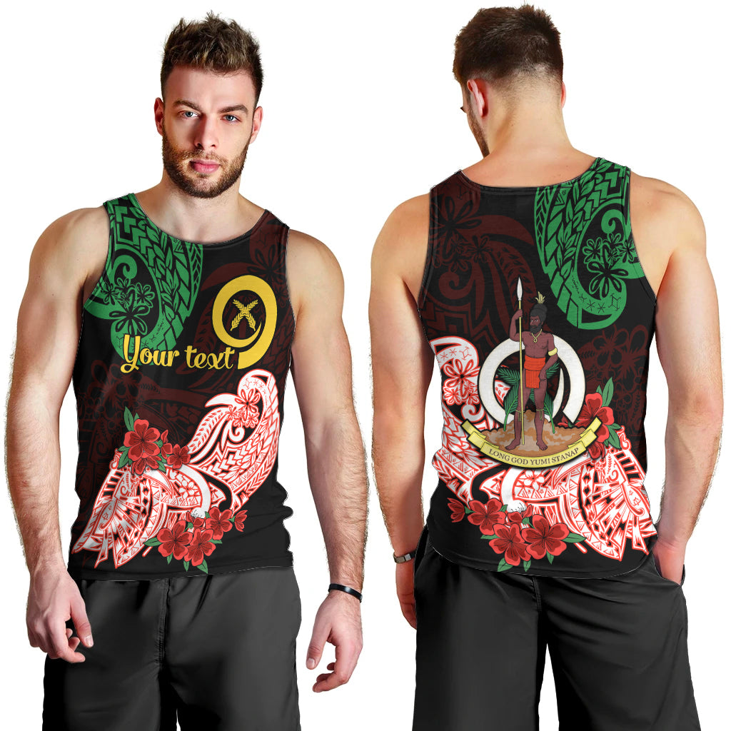(Custom Personalised) Vanuatu Men Tank Top Polynesian Floral Tribal LT9 - Polynesian Pride