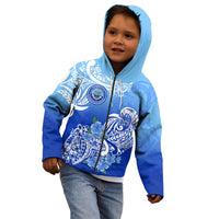 (Custom Personalised) Federated States Of Micronesia Kid Hoodie Polynesian Floral Tribal LT9 - Polynesian Pride