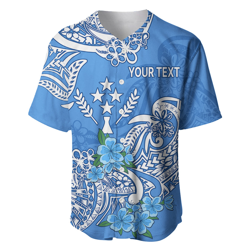(Custom Personalised) FSM Kosrae State Baseball Jersey Polynesian Floral Tribal LT9 - Polynesian Pride