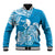 FSM Yap State Baseball Jacket Polynesian Floral Tribal LT9 Unisex Blue - Polynesian Pride
