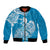 FSM Yap State Bomber Jacket Polynesian Floral Tribal LT9 Unisex Blue - Polynesian Pride