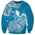 FSM Yap State Sweatshirt Polynesian Floral Tribal LT9 Unisex Blue - Polynesian Pride