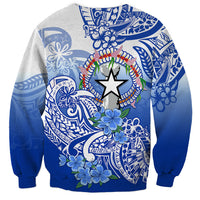 Northern Mariana Islands Sweatshirt Polynesian Floral Tribal LT9 - Polynesian Pride
