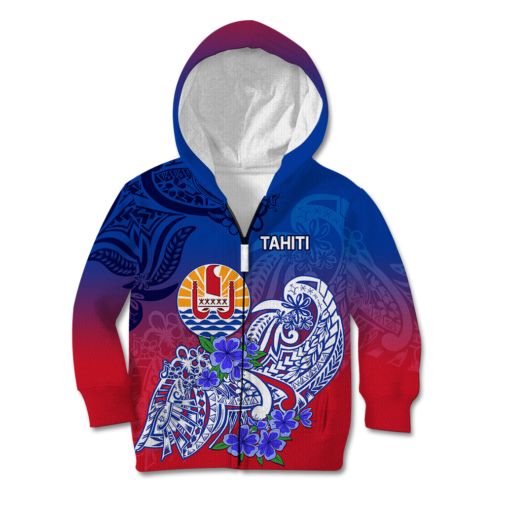 Tahiti Kid Hoodie Polynesian Floral Tribal LT9 - Polynesian Pride
