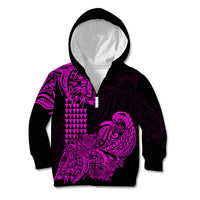 Hawaii Kakau Kid Hoodie Polynesian Floral Tribal Purple Version LT9 - Polynesian Pride