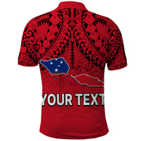 Custom Polynesian Independent State of Samoa Red Polo Shirt LT9 - Polynesian Pride