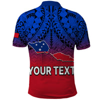 Custom Polynesian Independent State of Samoa Gradient Polo Shirt LT9 - Polynesian Pride