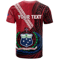 Custom Samoa T Shirt Happy Independence Day Samoan Red Pattern LT14 - Polynesian Pride