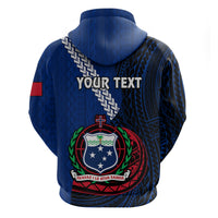 Custom Samoa Hoodie Happy Independence Day Samoan Blue Pattern LT14 - Polynesian Pride