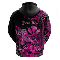 Custom Hawaii Monk Seal Hoodie Polynesian Kakau With Kanaka Pink LT14 - Polynesian Pride
