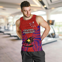 Papua New Guinea Men Tank Top Central Province Mix Coat Of Arms Polynesian Art LT14 - Polynesian Pride