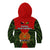 Papua New Guinea Kid Hoodie Eastern Highlands Province Mix Coat Of Arms Polynesian Art LT14 Zip Hoodie Red - Polynesian Pride
