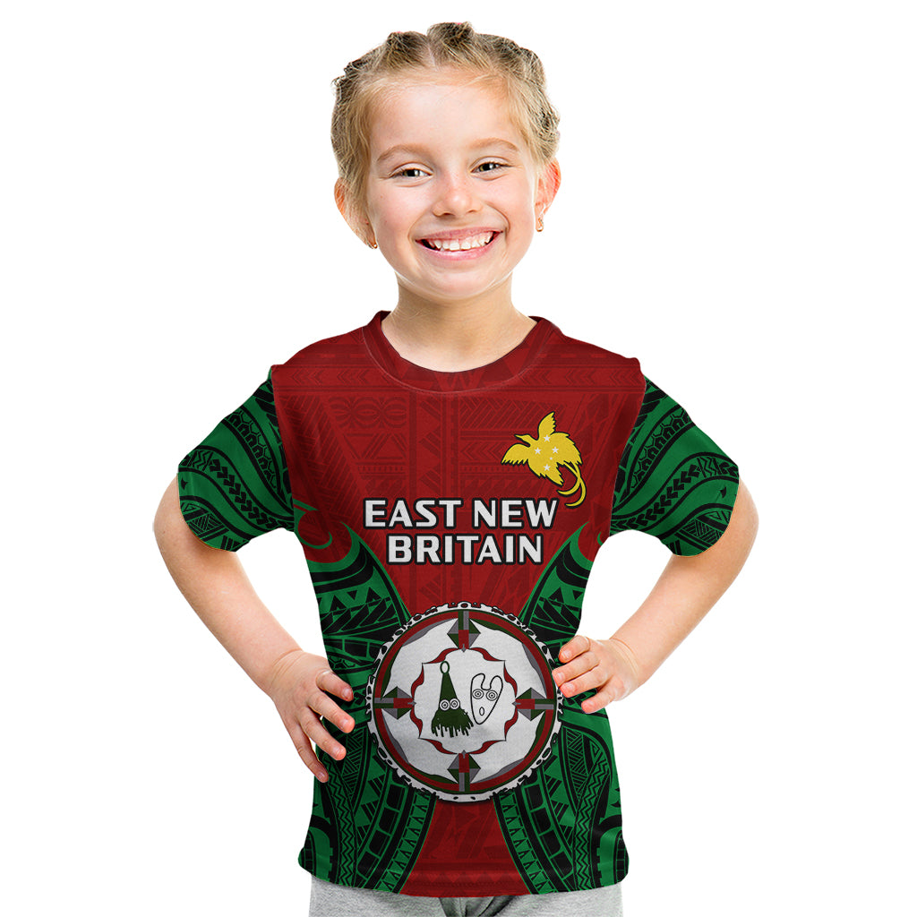 Papua New Guinea Kid T Shirt East New Britain Province Mix Coat Of Arms Polynesian Art LT14 Youth XL Size14 - Polynesian Pride