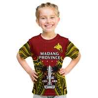 (Custom Personalised) Papua New Guinea Kid T Shirt Madang Province Mix Coat Of Arms Polynesian Art LT14 Youth XL Size14 - Polynesian Pride