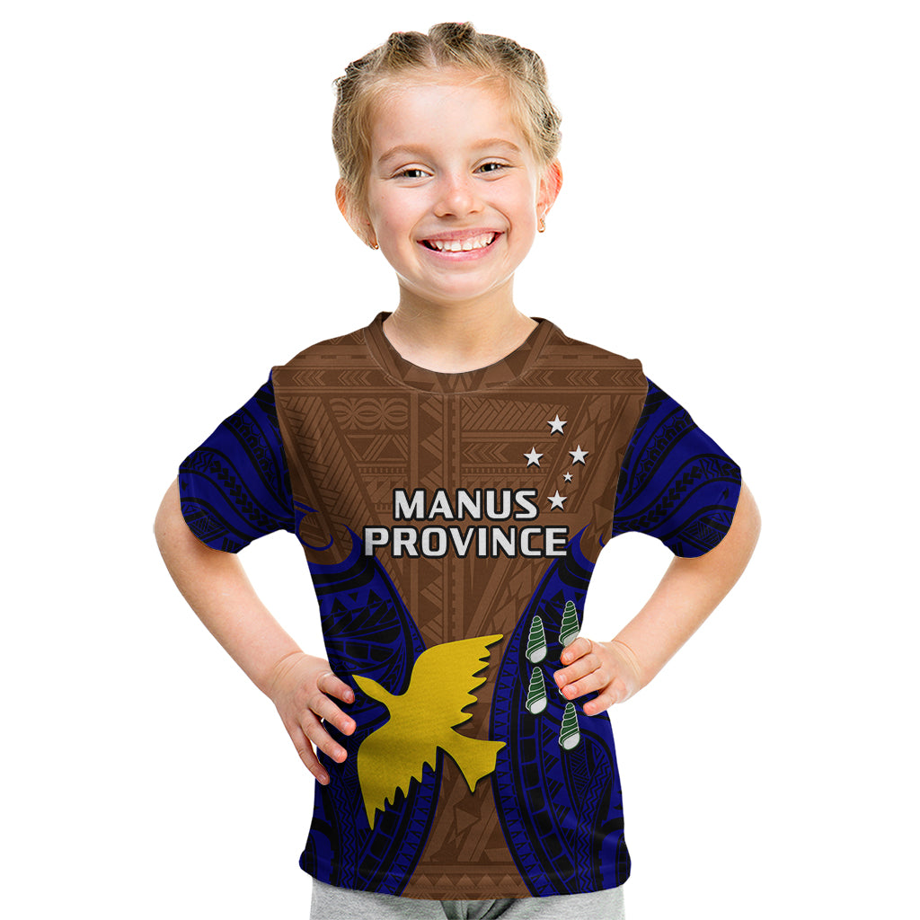 Papua New Guinea Kid T Shirt Manus Province Mix Coat Of Arms Polynesian Art LT14 Youth XL Size14 - Polynesian Pride