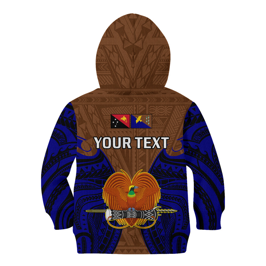 (Custom Personalised) Papua New Guinea Kid Hoodie Manus Province Mix Coat Of Arms Polynesian Art LT14 - Polynesian Pride