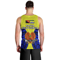 Papua New Guinea Men Tank Top Morobe Province Mix Coat Of Arms Polynesian Art LT14 - Polynesian Pride