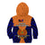 Papua New Guinea Kid Hoodie New Ireland Province Mix Coat Of Arms Polynesian Art LT14 Zip Hoodie Orange - Polynesian Pride