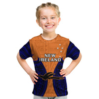 (Custom Personalised) Papua New Guinea Kid T Shirt New Ireland Province Mix Coat Of Arms Polynesian Art LT14 Youth XL Size14 - Polynesian Pride