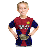 Papua New Guinea Kid T Shirt West New Britain Province Mix Coat Of Arms Polynesian Art LT14 Youth XL Size14 - Polynesian Pride