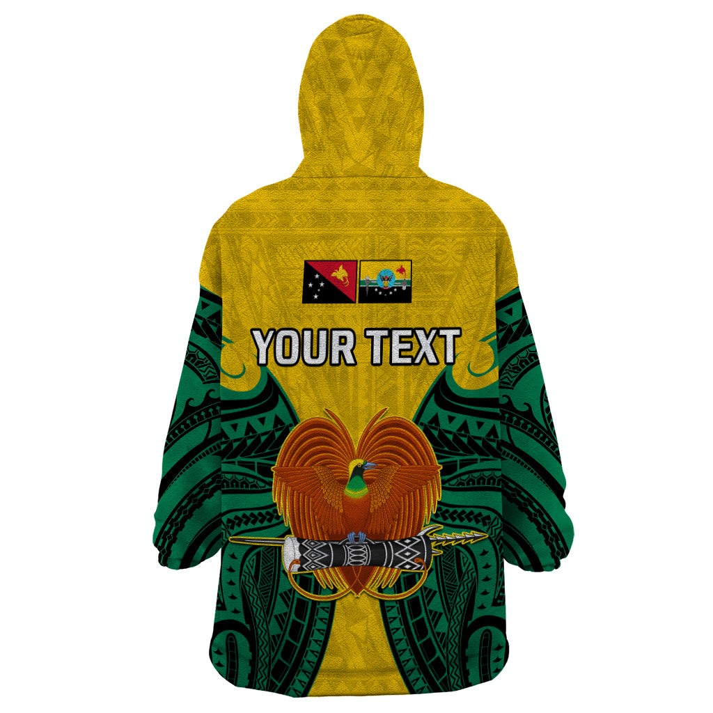 (Custom Personalised) Papua New Guinea Wearable Blanket Hoodie Hela Province Mix Coat Of Arms Polynesian Art LT14 - Polynesian Pride