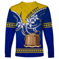 Personalised Tokelau Long Sleeve Shirt Tokelauan Tatau Plumeria Special Style LT14 - Polynesian Pride