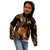 Tokelau Kid Hoodie Tokelauan Tatau With Badge Gold LT14 - Polynesian Pride