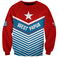 West Papua Sweatshirt Coat Of Arms And Morning Star Flag LT14 Unisex Blue - Polynesian Pride