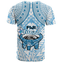 Fiji Tanoa T Shirt Kava Bowl Fijian Tapa Blue Pattern LT14 - Polynesian Pride