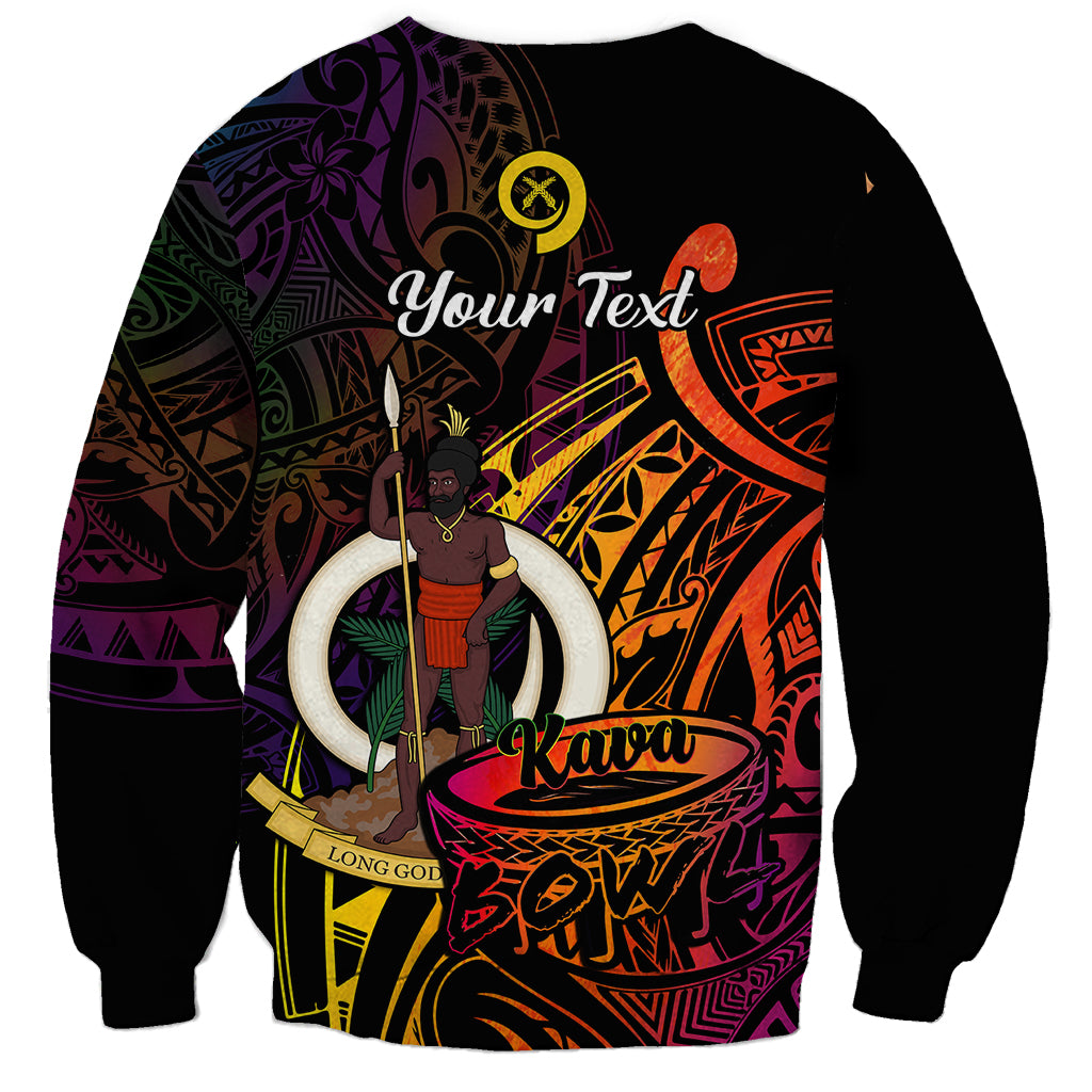 (Custom Personalised) Vanuatu Sweatshirt Kava Bowl Mix Polynesian Gradient Style LT14 - Polynesian Pride