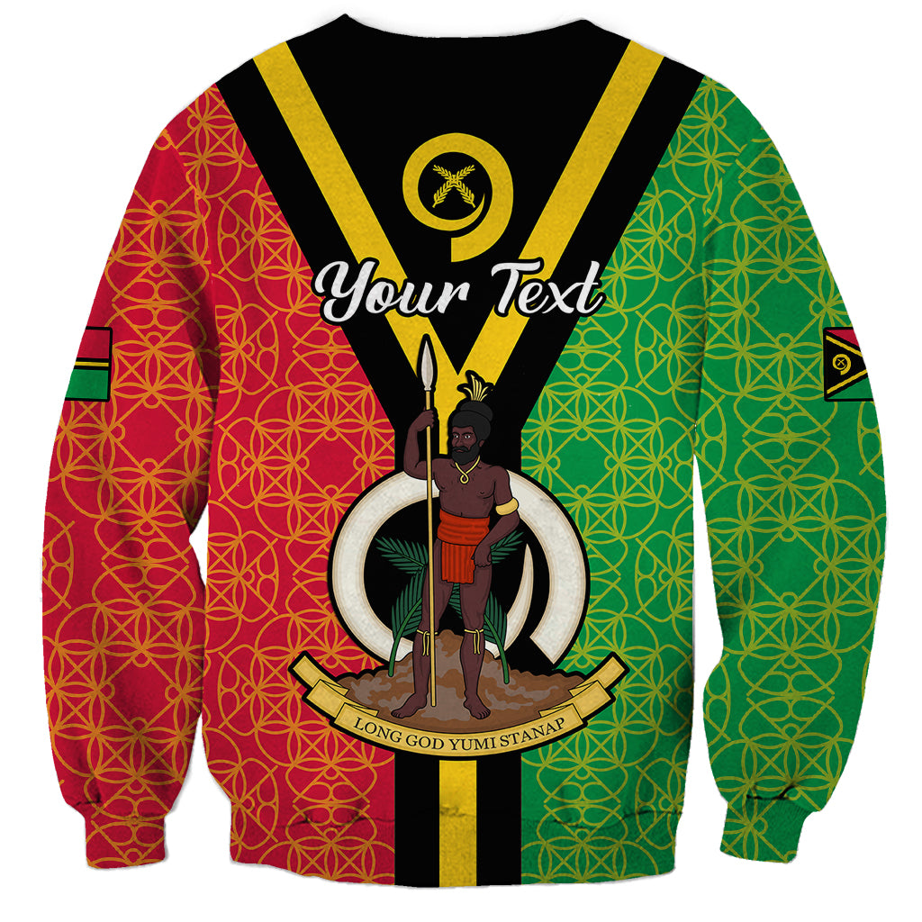 (Custom Personalised) Vanuatu Sweatshirt Kava Bowl Mix Sand Drawing Flag Style LT14 - Polynesian Pride