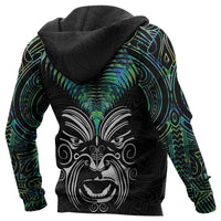 New Zealand Maori Moko Hoodie Paua Shell - Polynesian Pride